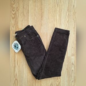 Toad&Co Brown Houndstooth Cord Pants Size 8